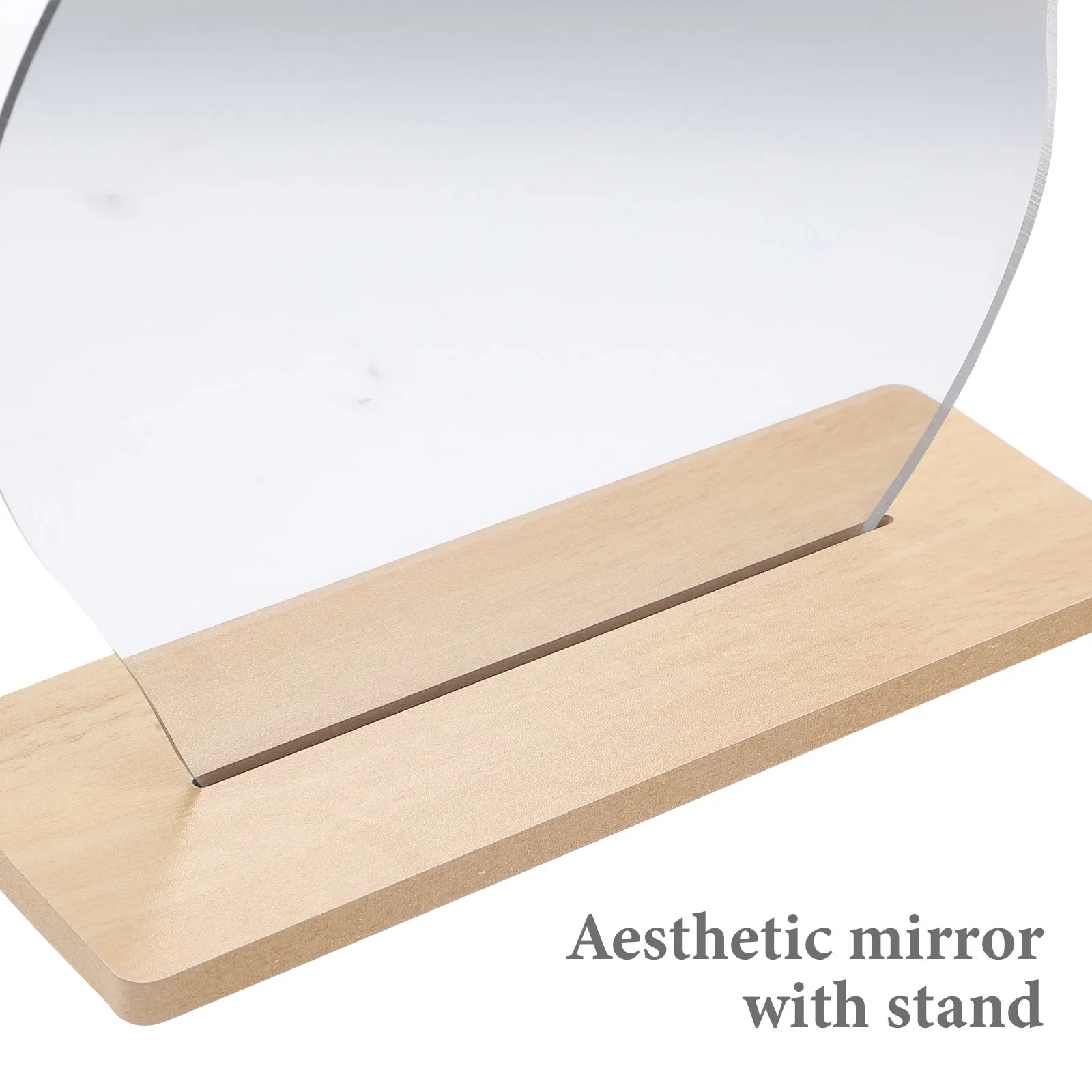 

Irregular Cloud Mirror Portable Vanity Bedroom Desk Stand Acrylic Makeup Dorm Table High Definition Bathroom Facility