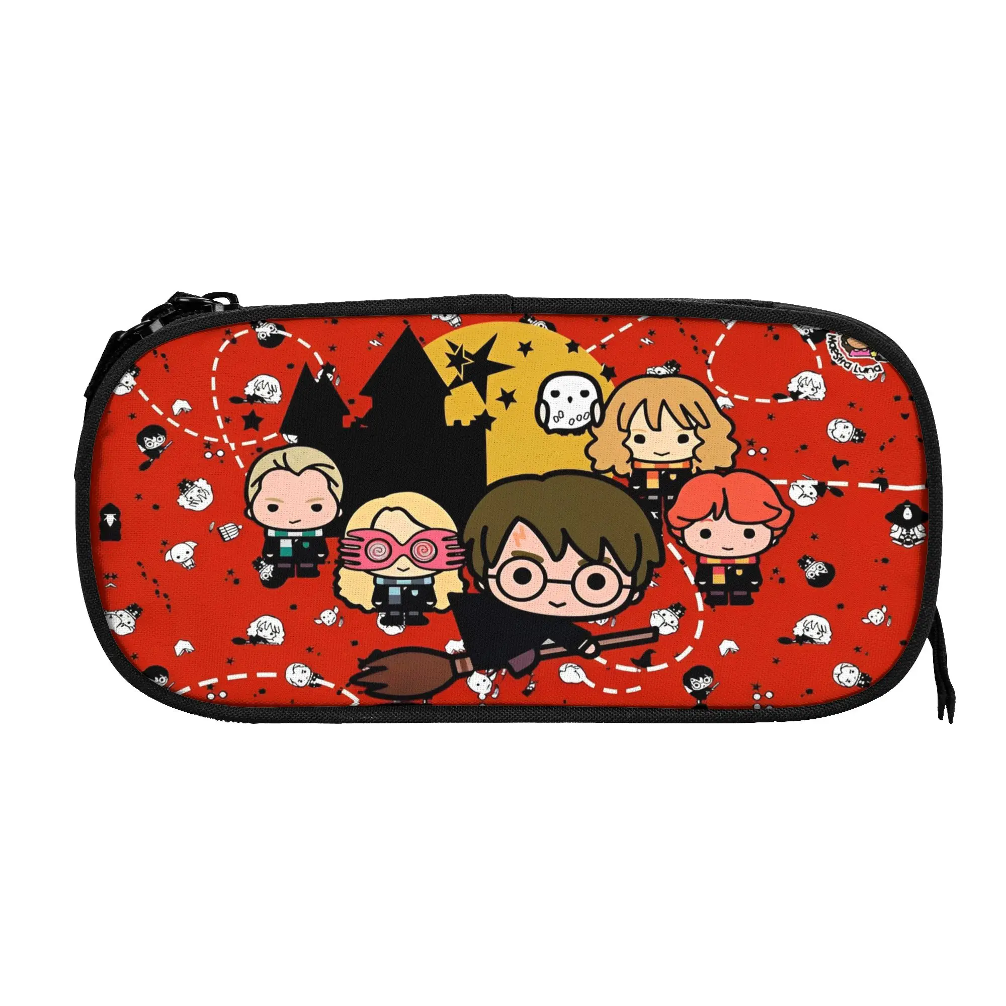 

Large-capacity Pencil Case H-HP-P Harrys Potters Merch Double Layer Pencilcase Women Make Up Bag Perfect Gifts