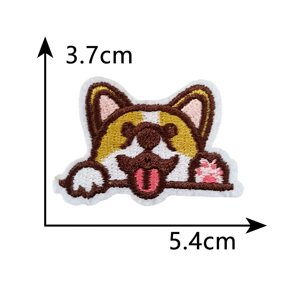 Animal cartoon cat dog pattern embroidery hot melt adhesive ironing patch patch sewable decorative clothing accessories patch