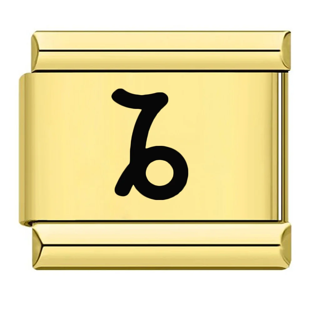 Einzigartige Goldfarbene 12 Sternzeichen Laser-Italienische Charms Passend für 9mm Edelstahl Schmuck für Damen und Herren DIY Armbänder Geschenke – Detail 6