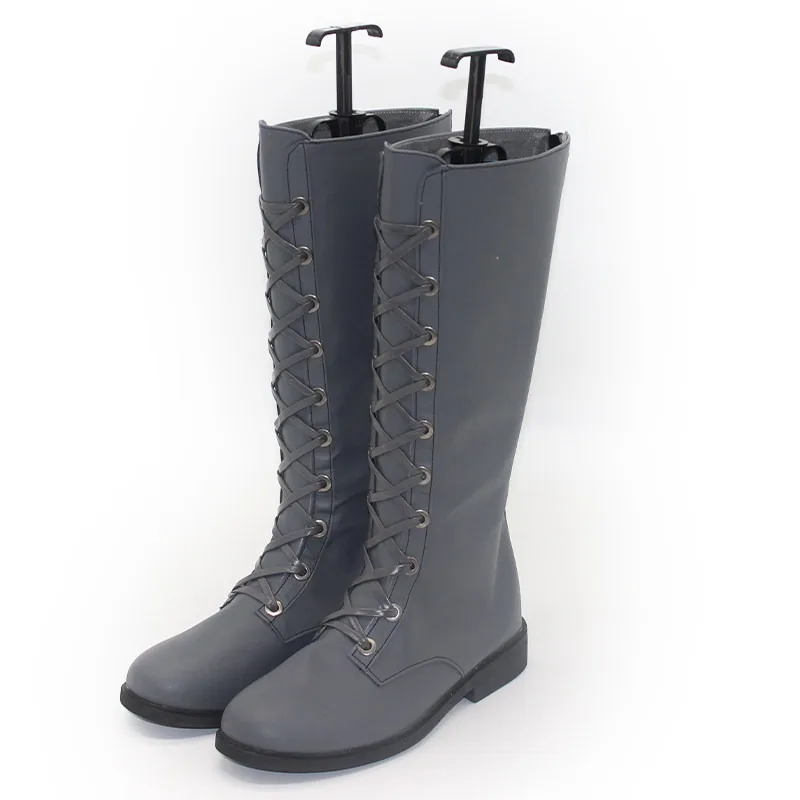 Arius Student B Cosplay Shoes Game Blue Archive Cosplay PU Leather Shoes Big Size Halloween Carnival Boots Custom Made