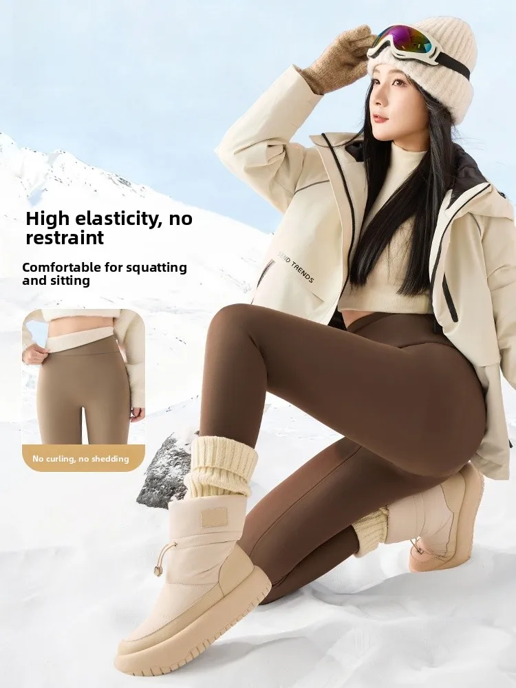 

Warm Yoga Pants Women's High Waist ark Skin Pattern Thiened Winter Tights Flexible Comfortable Leggings for Sports And Ca...