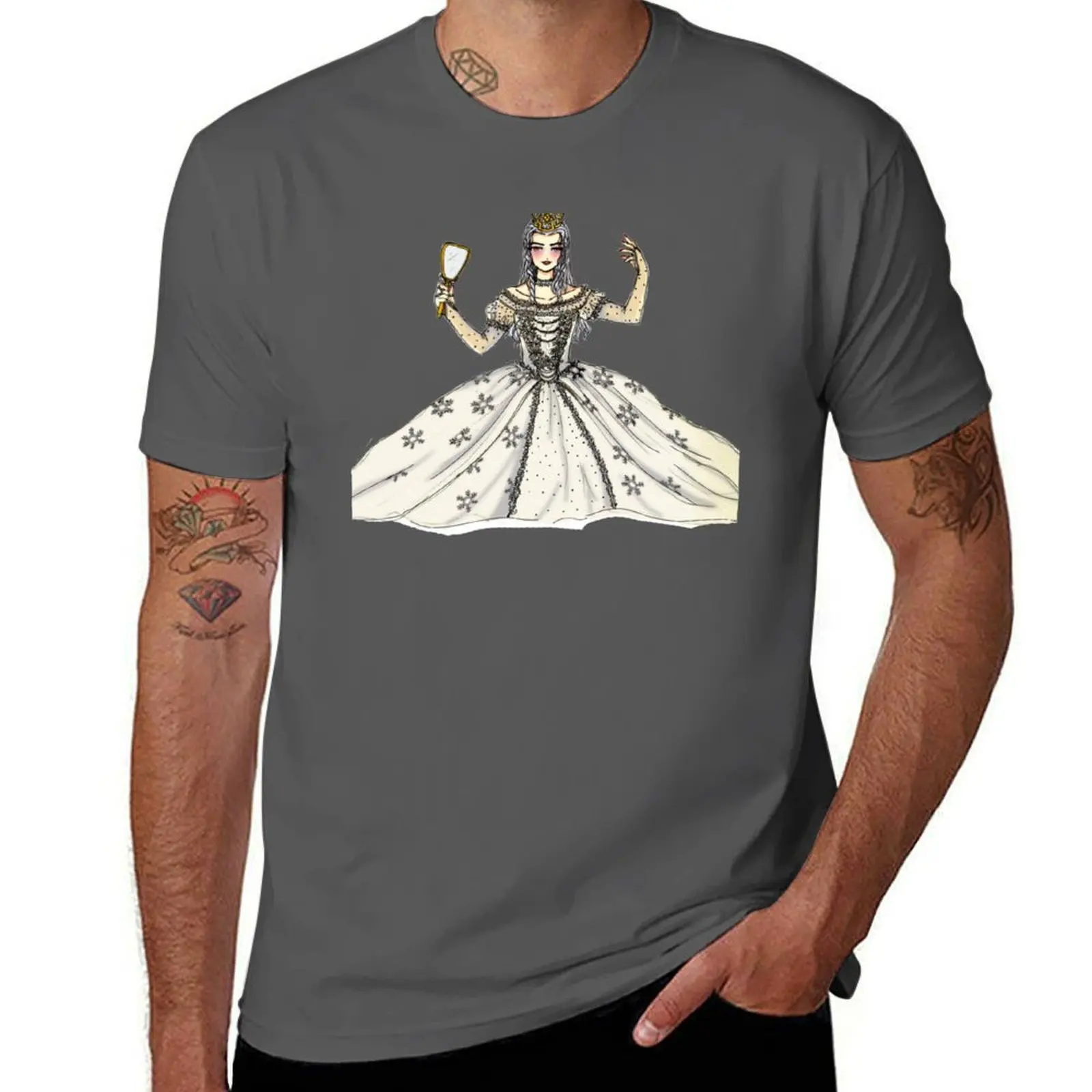 

Алиса в поисках стекла - футболка The White Queen, мужская футболка, хлопковая футболка, футболка из 100% хлопка