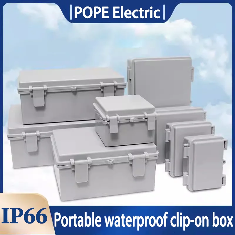 

Ip66 Abs ПК Шарнирный пластиковый корпус Водонепроницаемая электрическая распределительная коробка Водонепроницаемая уличная пластиковая коробка Распределительная коробка