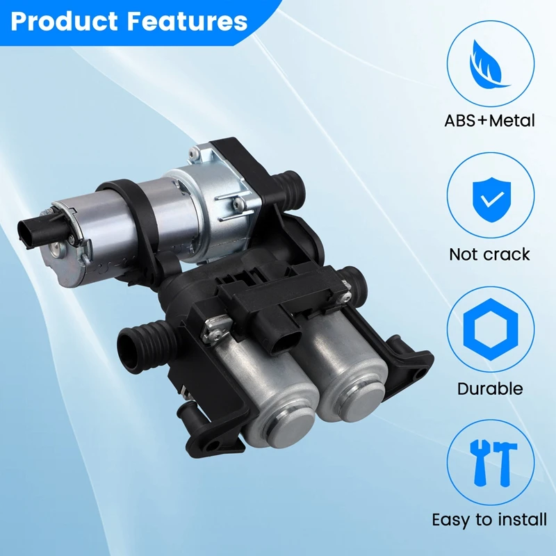 AU04 -Car Water Valve With Auxiliary Water Pump For BMW E38 7 Series E39 5 Series E53,E34 1995-2003 64118374994