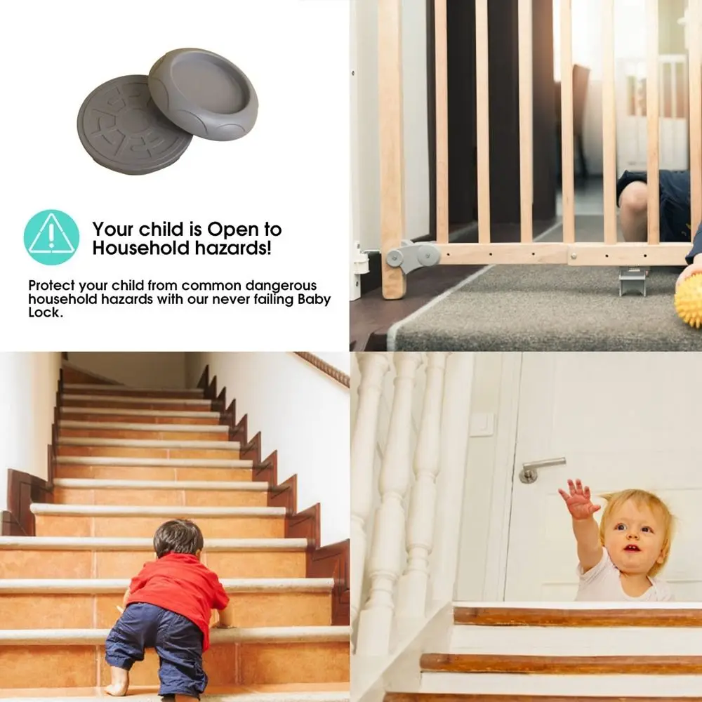 Silicone Wall Guard Pads Door Fence Accessories No Punching Wall Saver Pads Safety Portable Door Fence Guard