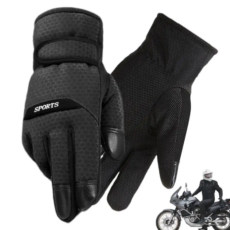 Breathable Motorcycle Gloves Warm Winter Gloves Gloves For Motorcycle Cold Proof Motorbike Gloves Anti-Slip With Good Grip Thick