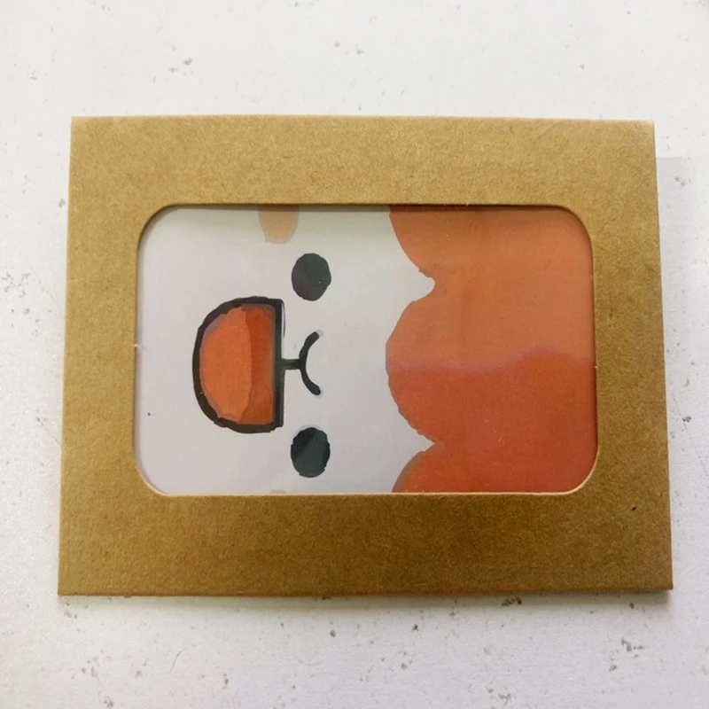 투명 창이 있는 수제 봉투 20개 팩, 기프트 카드 봉투, 4x2인치 Dropship