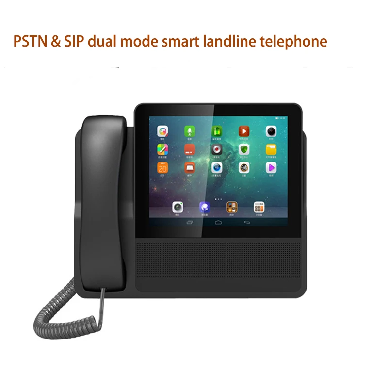 Imagem -03 - Telefone Inteligente com Tela Sensível ao Toque Grande Pstn ip Modo Duplo Gravação Negócios Escritório Negócios