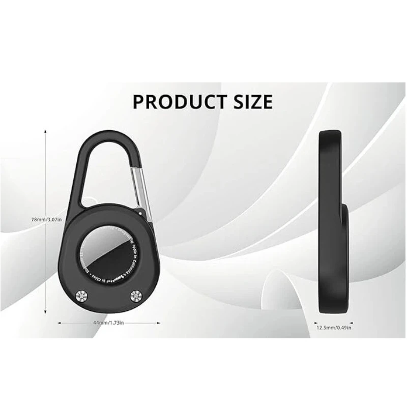 

Waterproof 3-Proof (Waterproof/Dustproof/Shockproof) Case for Apple AirTag, Carabiner Keychain Anti-Loss Tracker Cover