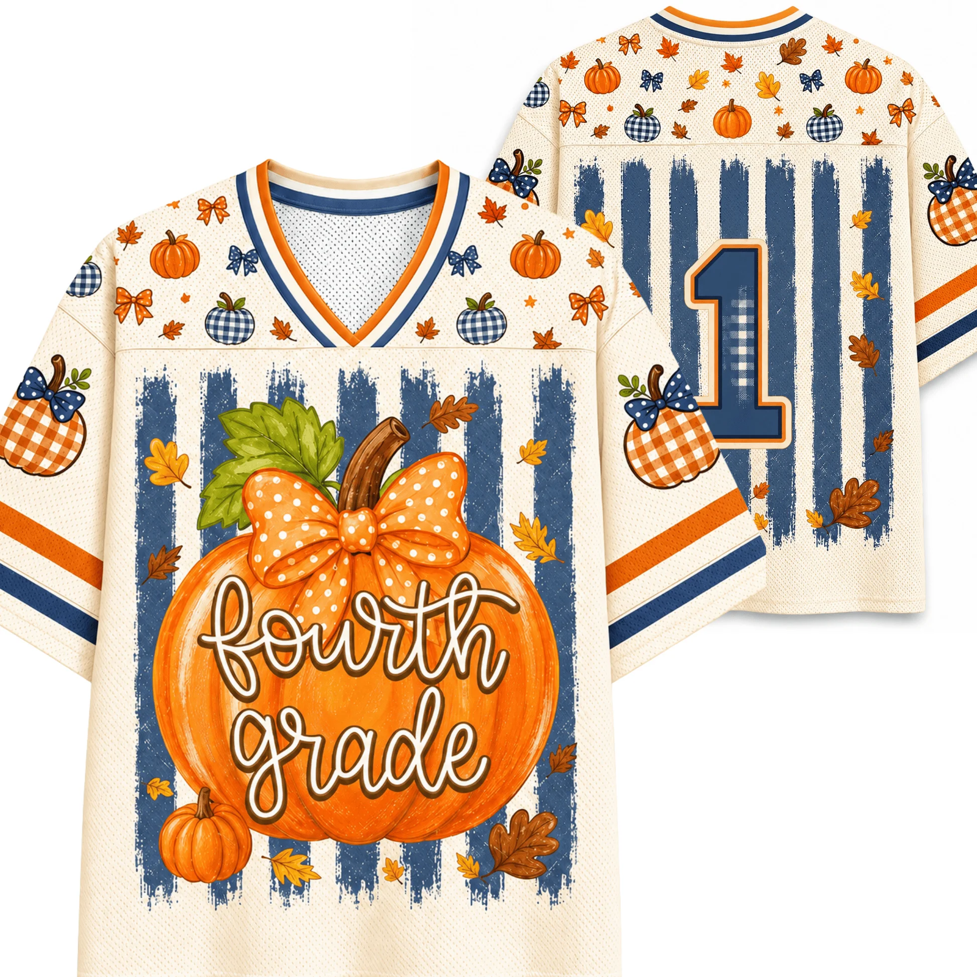 2026 Hot Selling Retro Funny Pumpkin Print Halloween V-neck Y2K Fashion Jersey for Adults and Children Plus Size Sports T-shirt