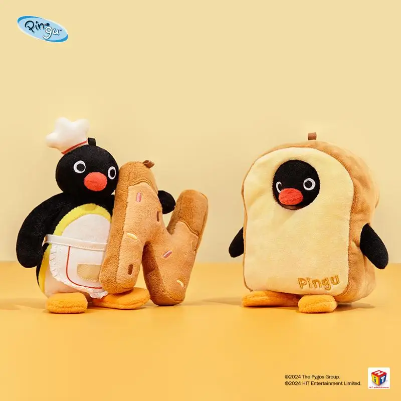 Kawaii Pingu Penguin Bread Superman Cream Toast Pendant Bag Cute Doll Plush Pendant Collction Gift For Kids Cute Doll Toys