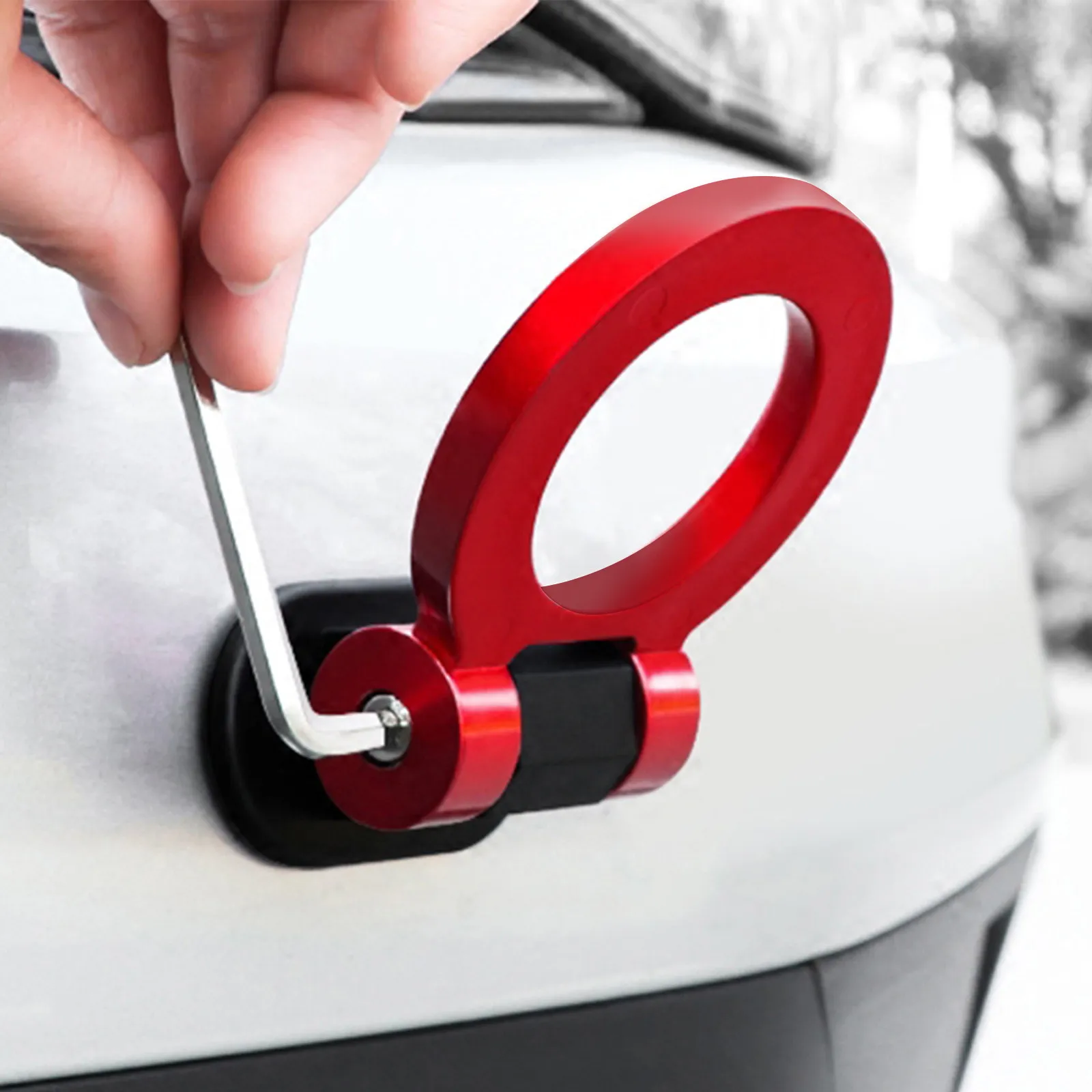 

Trailer Hook Car Modified Front Bumper Red for F56 R61 Racing Towing Hook Accessories Racing Trailer Ring