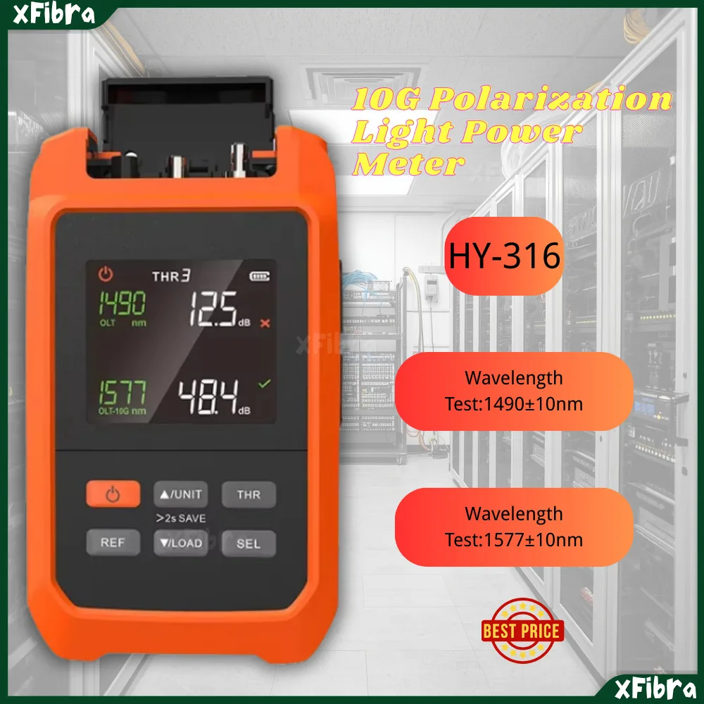 Compteur de puissance optique de Division de longueur d'onde 10G PON avec VFL 30mW 1577/1490nm tout-en-un pour EPON/10G EPON/XGPON