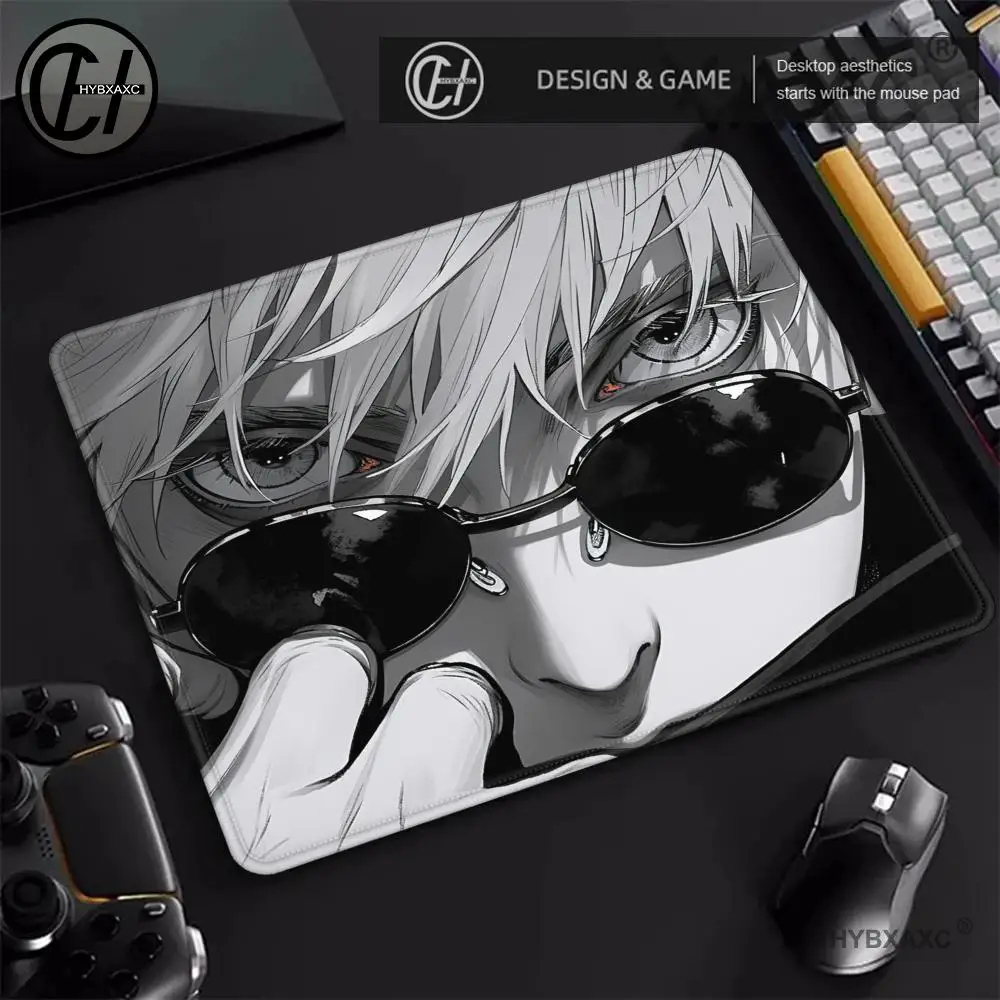 Japan Anime Mouse Pad Laptop 45×40 Black And White Desk Mat PC J-jujutsu K-kaisen Manga Mousepad XS Satoru Gojo Keyboard Rug Mat