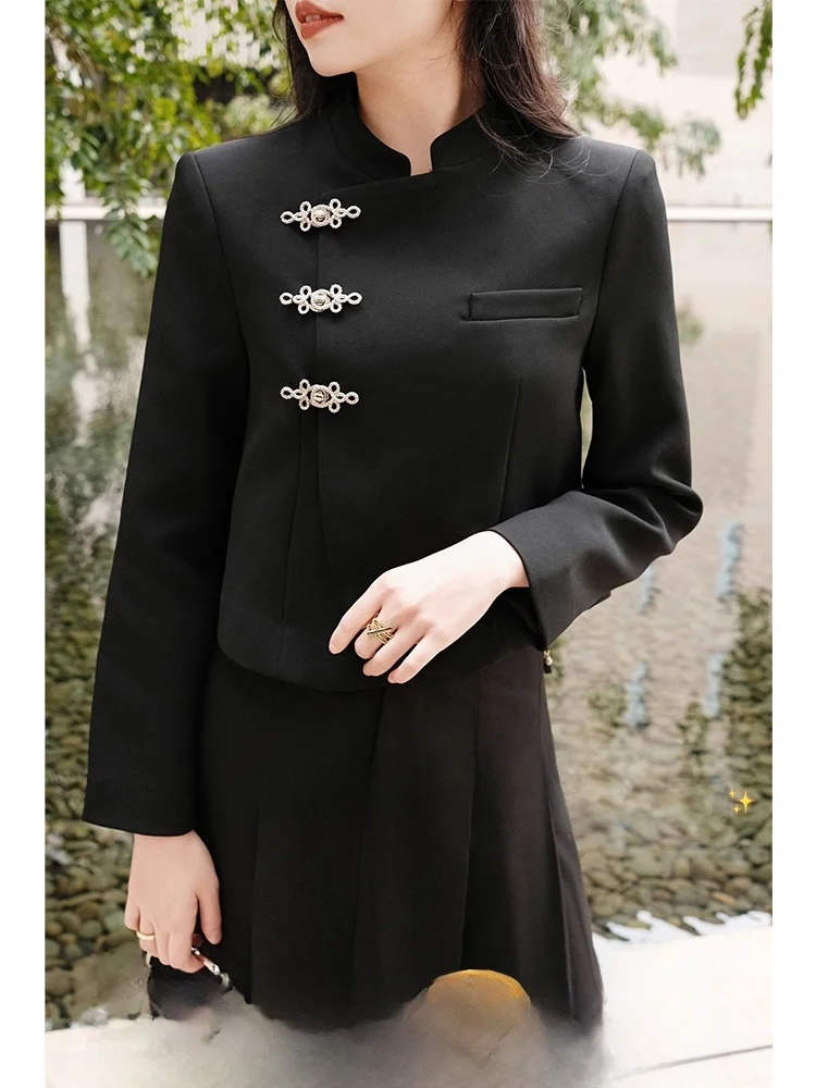 

Специальное предложение MeiYang или воротник-стойка Jaet, новое китайское женское пальто на пуговицах из полиэфирного волокна, длинное пальто све