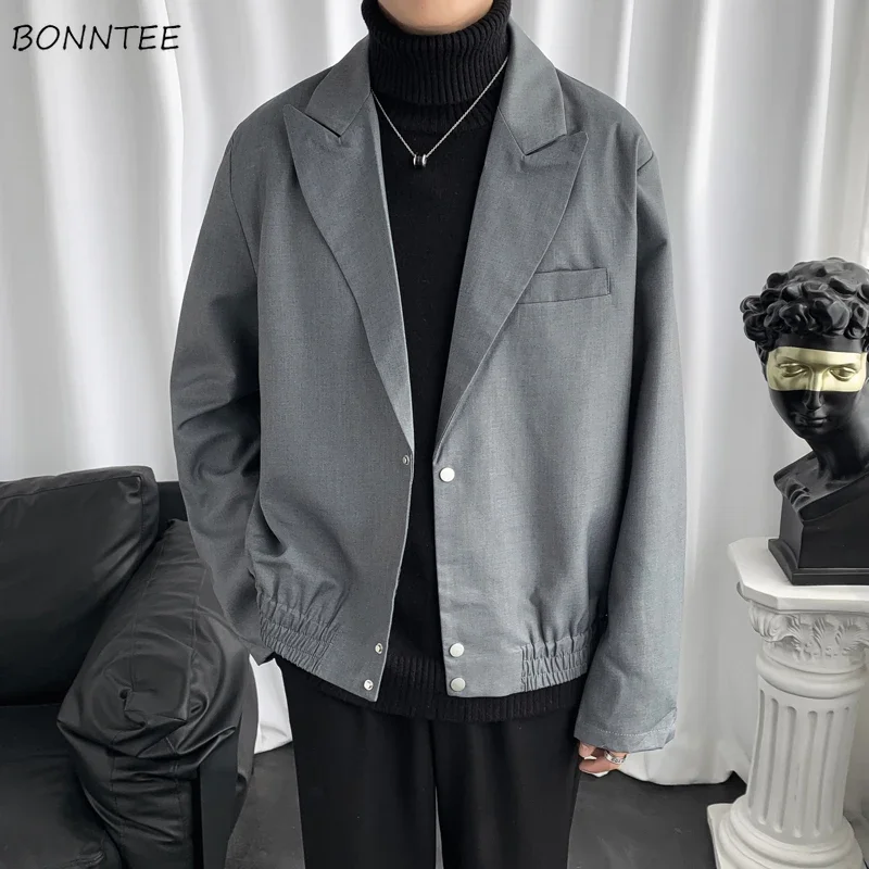 

Куртки мужские весенне-осенние модные свободные в корейском стиле универсальные модные Ins для отдыха простые однобортные с зубцами Cazadora Hombre