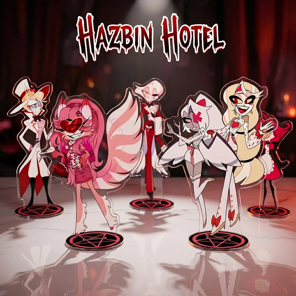 Anime Hazbin Hotel 15cm Acrylic Stand Keychain Alastor Charlie