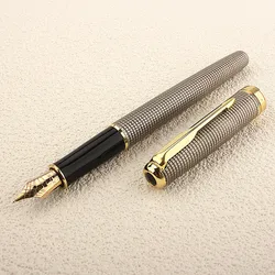 1PC High Quality Luxury Metal Fountain Pen 0.5MM Nib Beautiful Texture Excellent Writing Gift Pen