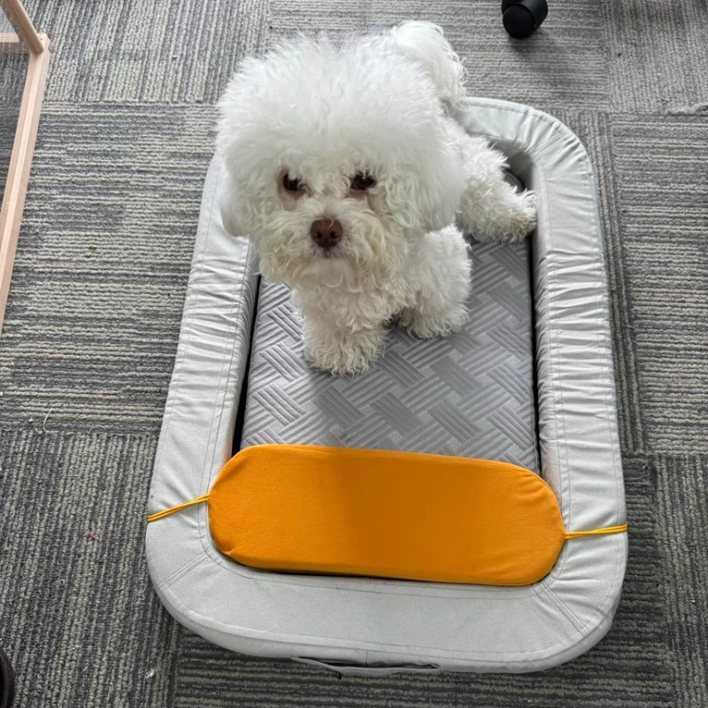 

Summer Dog Bed Cooling Mat All Seasons Washable Pet Pad Breathable Latex Cushion Removable Sleeping Cot for Small Large Dogs