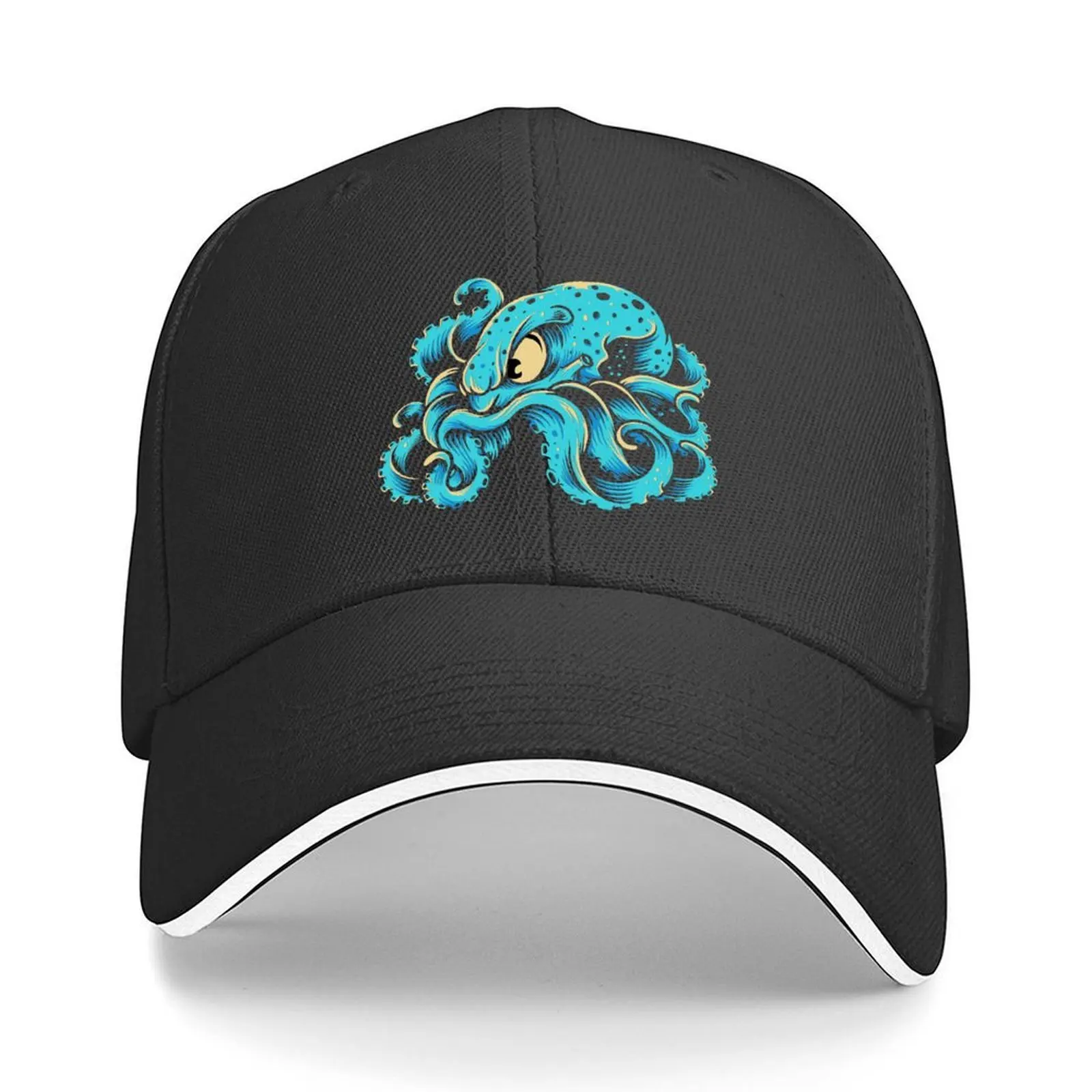 

Furious Blue Kraken Baseball Cap custom caps Golf Cap Wild Ball Hat Visor Women Beach Fashion Men's
