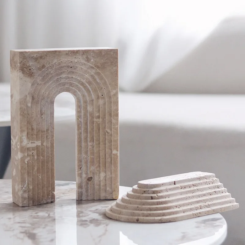 Nordic wabi-sandy wind cascading arch ornament, living room study home model room decoration