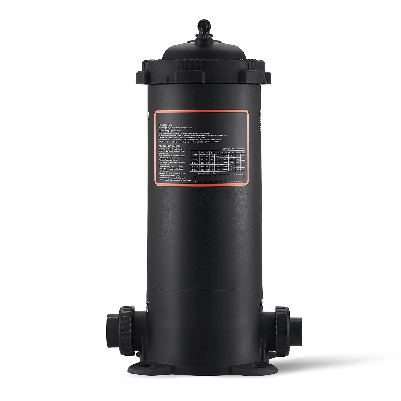 SucceBuy Cartridge Pool Filter 50/325/425/525 Sq. Ft Filter Area Inground Pool Filter Above Ground Swimming Filtration  System