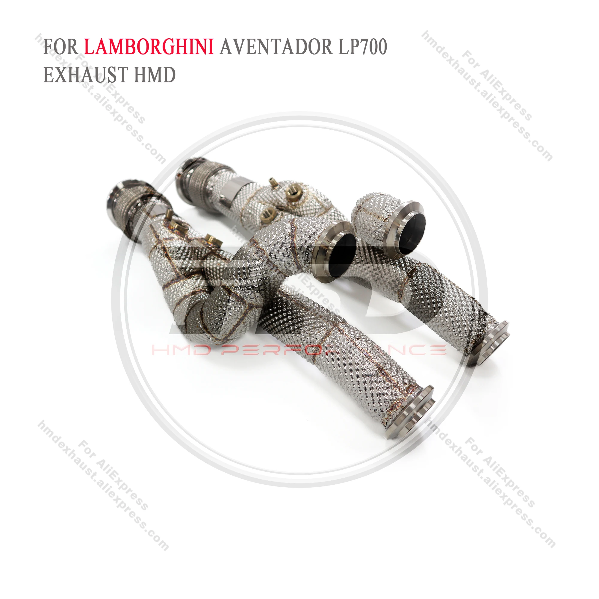 HMD اكسسوارات السيارات نظام العادم عالية الأداء النازل لامبورغيني أفينتادور LP700 LP720 LP750 مع الحفاز #3