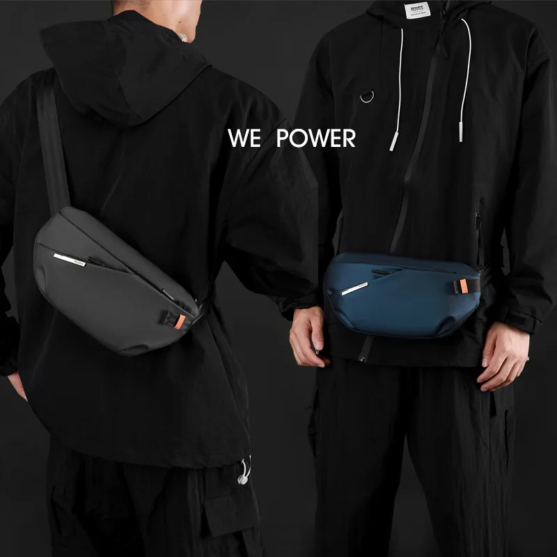 حقيبة خصر رياضية ولياقة بدنية من نسيج النايلون المقاوم للماء، حقيبة صدر محمولة لركوب الدراجات والسفر للتنقل #1