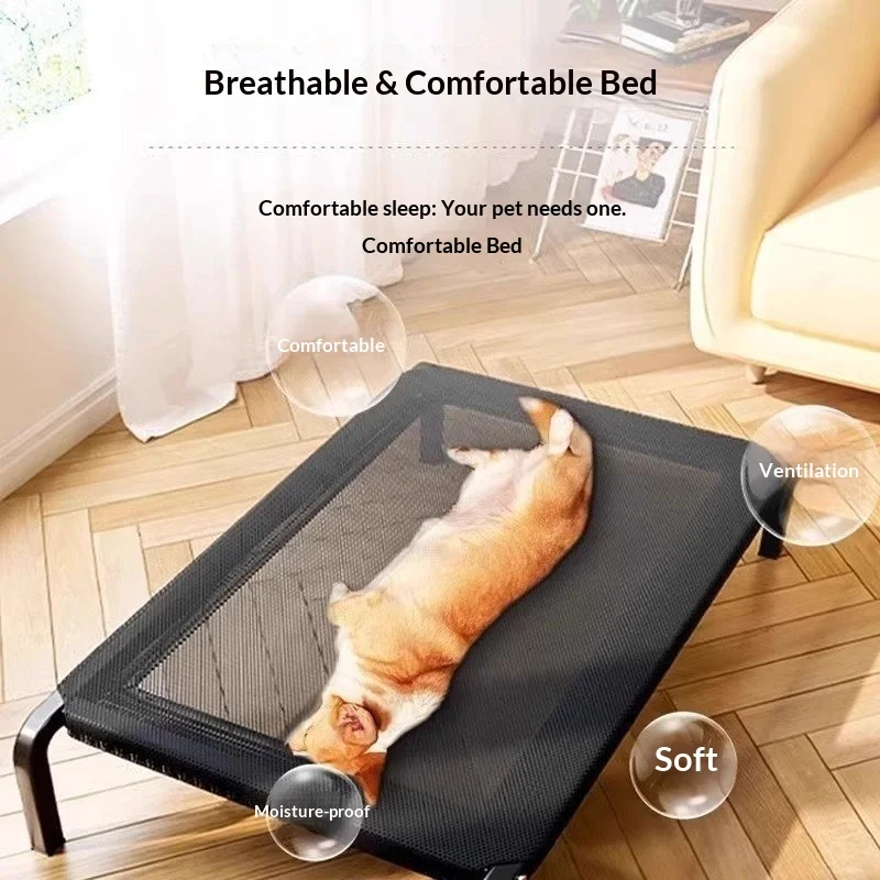 Elevated Dog Bed Cooling Breathable Washable Pet Cot All Season Outdoor Indoor Use Dog Beds Dog Beds for Medium Dogs Cat Bed