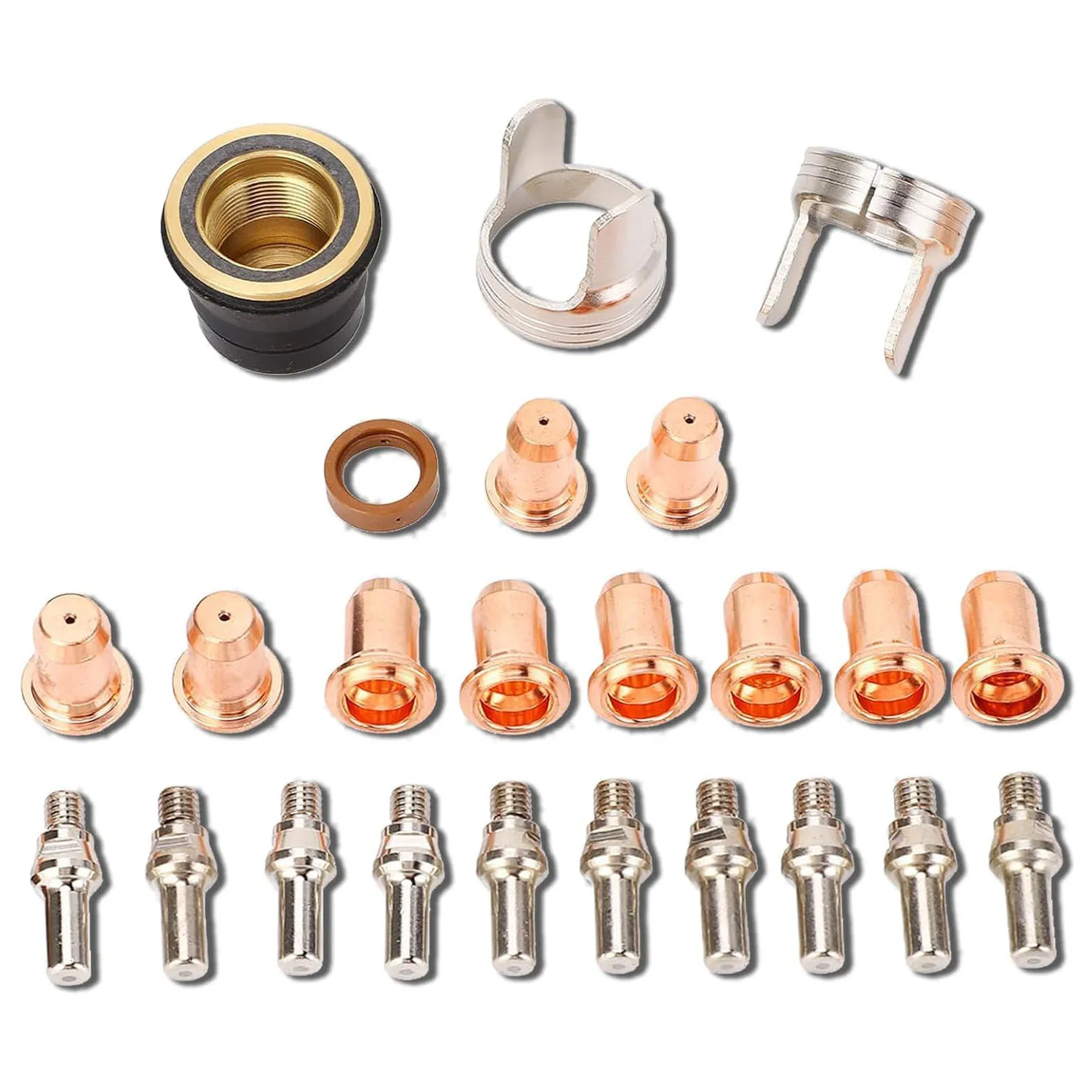 

24-Piece Plasma Cutter Torch Consumables Kit with IPT40 Tips & Electrodes for YESWELDER CUT-55DS Pro/CUT-65DS Plasma Cutters‌