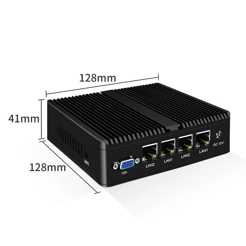 Mini PC sans ventilateur Celeron J4125 J1900 Firewall VPN Routeur 4XGigabit Nic 1 * CISCO CONSOLE Réseau Serveur de Sécurité OPNsense Passerelle