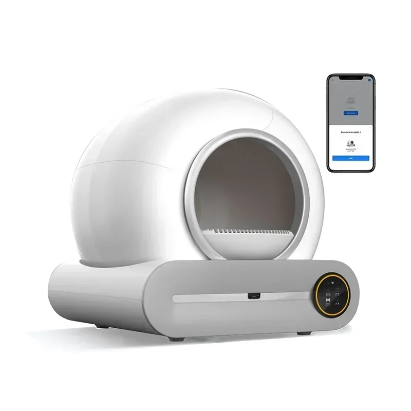 T1 Smart Automatische Kattenbak 65L, Zelfreinigende Kattentoilet, App-bediening, Geurverwijdering, Grote Capaciteit Huisdierkattenbak