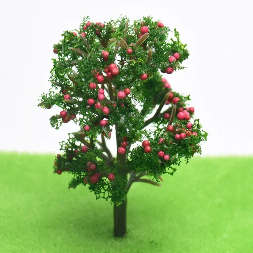 Plastic Fruit Tree HO Scale Train Layout Garden Sand Table Model Scenery Train Railroad Miniature Wargame Home Decoration