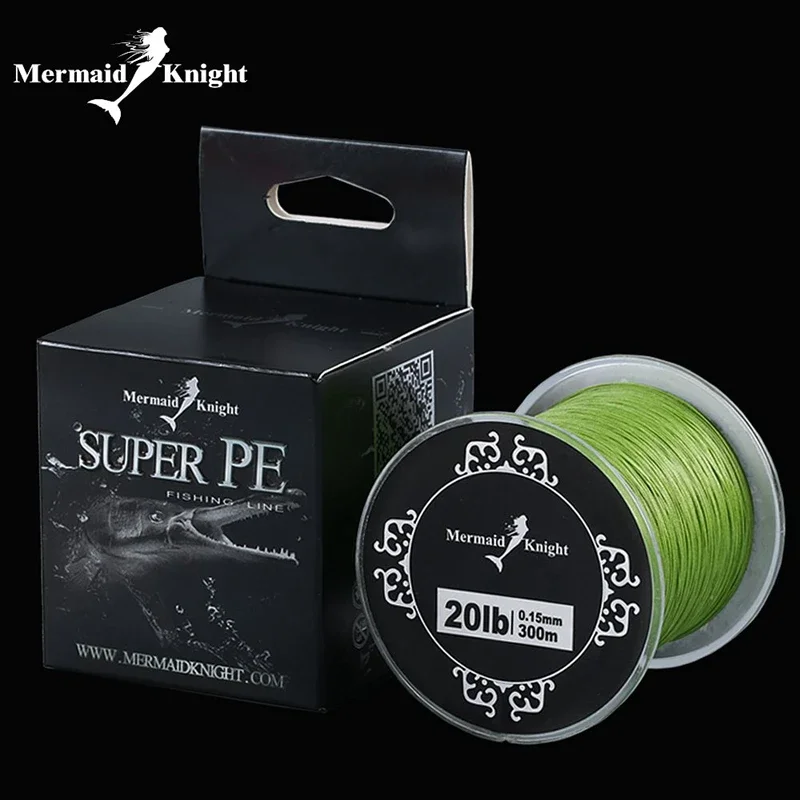 

Рыболовная плетеная леска MermaidKnight Super PE, 300 м/ярдов, 8 дюймов, 13-88 фунтов, японская Высококачественная суперлеска, 8 гладких рыболовных лесок