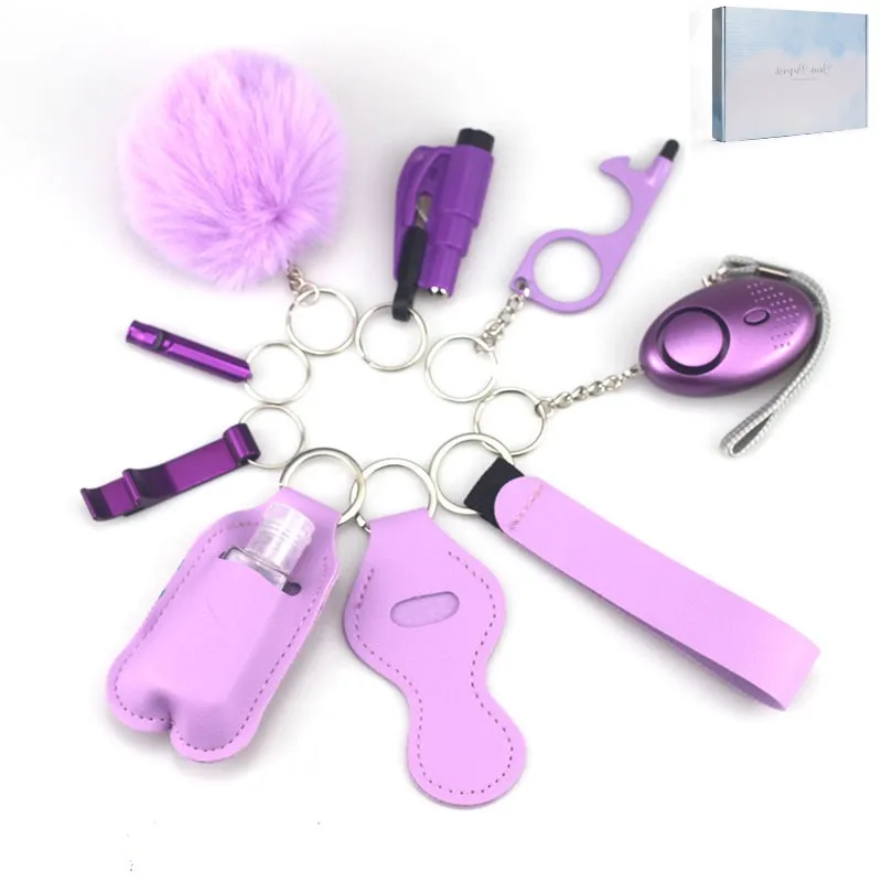 Personal Safety Keychain Alarm Full Set For Women, Safety Keychain Set With Personal AlarmProtective Keychain Accessories Tools