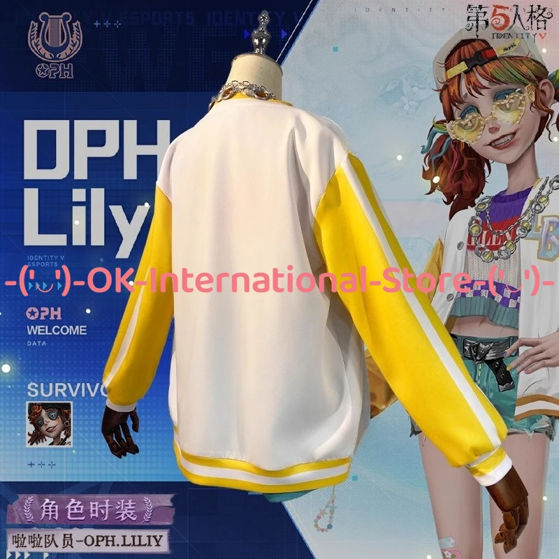 Identity V Cheerleader OPH Team Lily Cosplay Costume Hat Game Character Outfit Halloween Carnival Party Uniform Suit