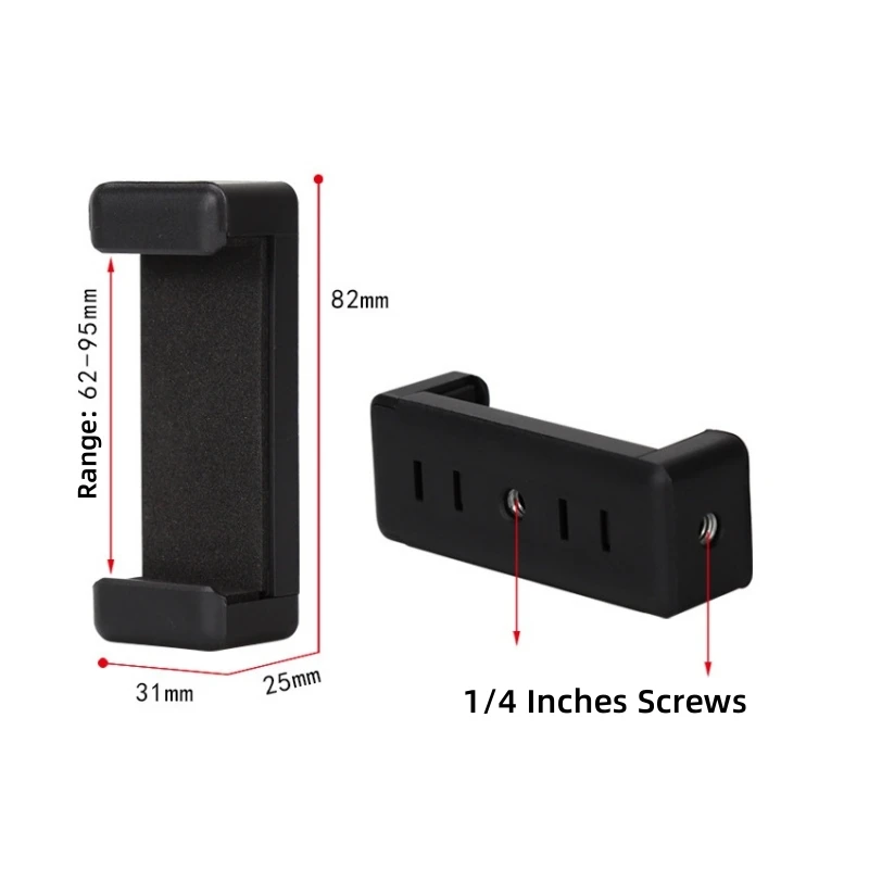 Agnicy Mobile Phone Clamp Plastic Stretching Clip Suitable for Support Size Range 62-95mm