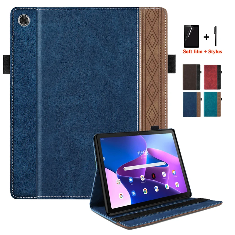 For Lenovo Tab M10 Plus 3rd Gen 3 10.61 Case TB128FU TB125FU PU Leather Business Folio Tablet Cover for Xiaoxin Pad 2022 Case