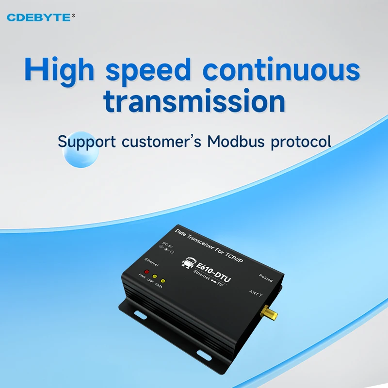 LoRa Radio digitale wireless di grado industriale 433 Mhz 30 dBm 10 km Gateway Ethernet CDEBYTE E610-DTU (433C30)E MQTT UDP TCP HTTP