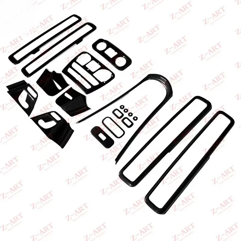 2019+ W464 Prepreg Dry Carbon Fiber 19pcs Interior Trim Kit for benz g Wagon G500 G63 Interior Upgrade Parts
