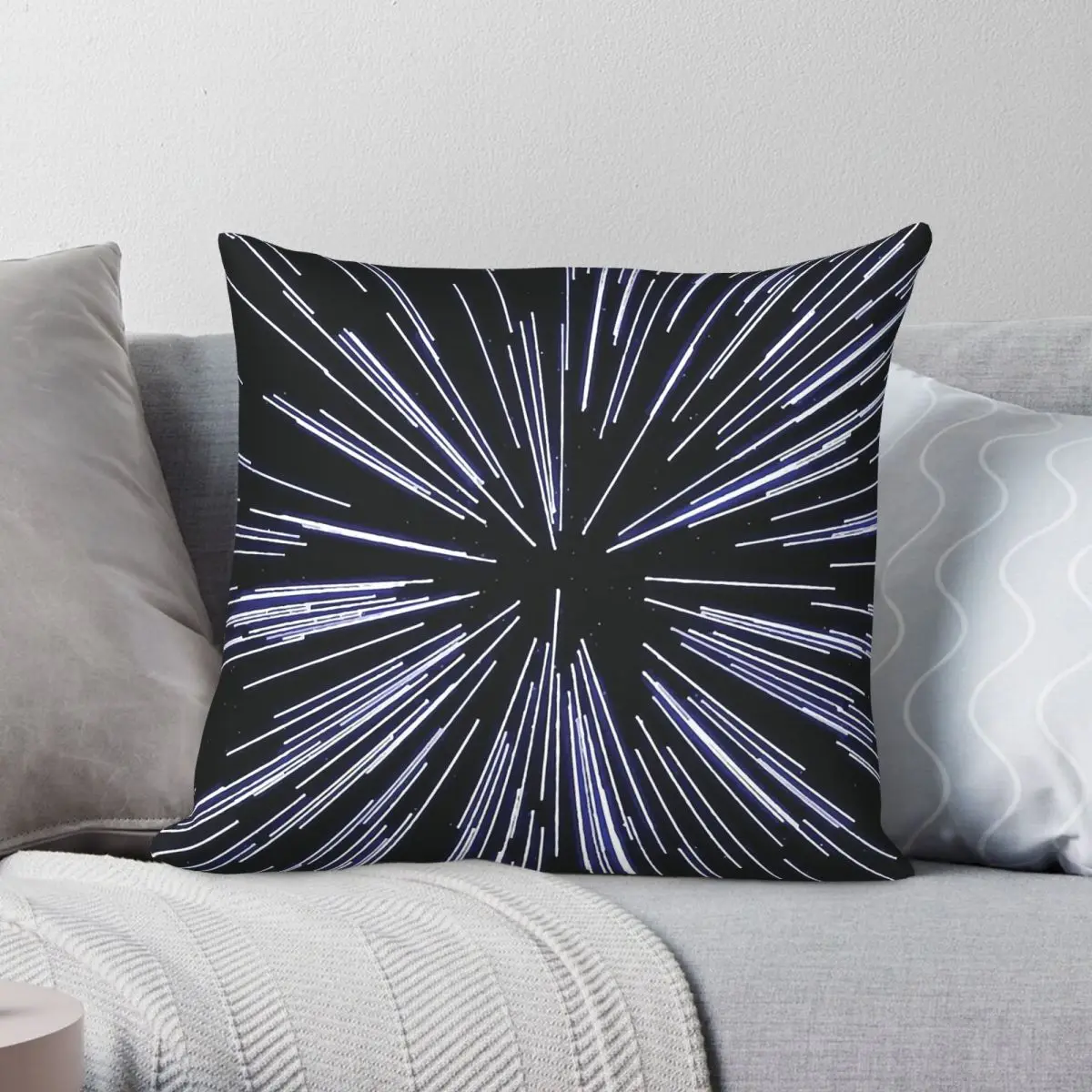 Hyperspace Vector Lightspeed Square Pillowcase Polyester Linen Velvet Creative Zip Decor Sofa Cushion Cover