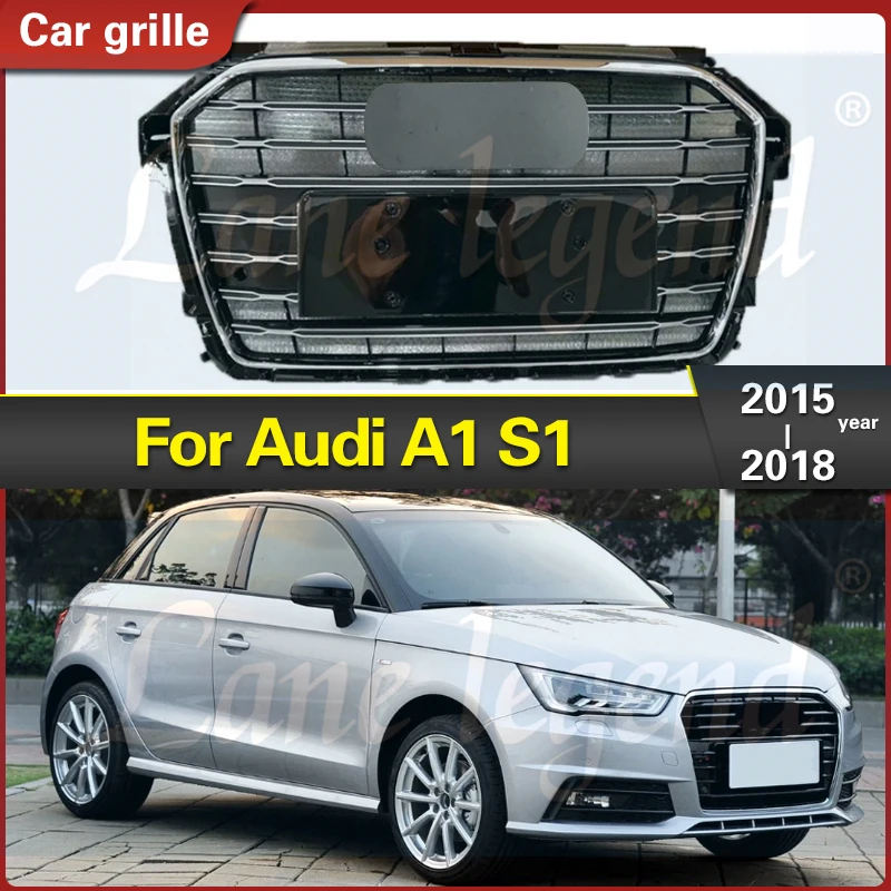 

For Audi A1 2015 2016 2017 2018 Car Front Bumper Grille Centre Panel Styling Upper Grill (Modify For S1 style) Car Accessories