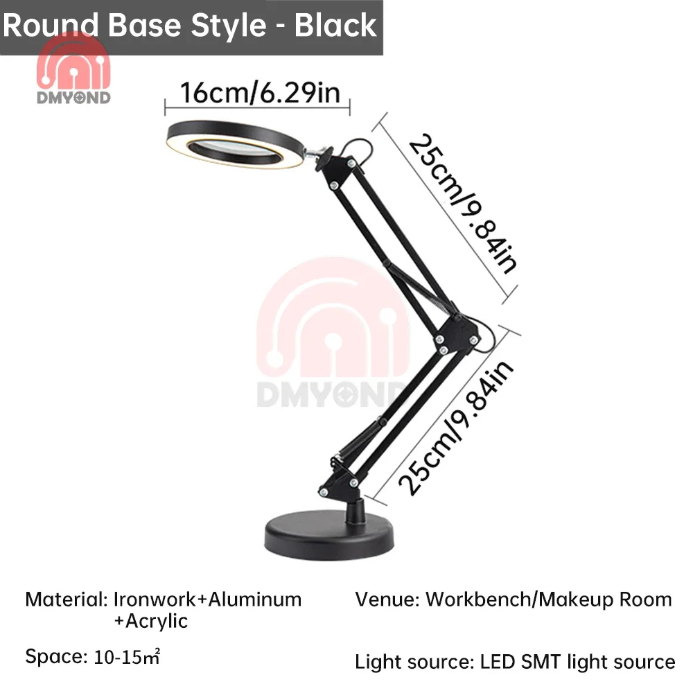 10X Magnifying LED Desk Lamp 3 Color Adjustable Light & USB Powered, Perfect for Soldering iron Repair / Skin Care and Beauty