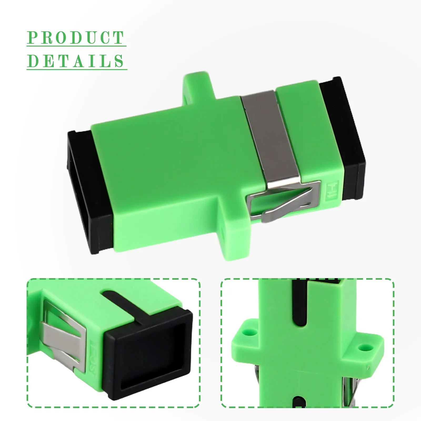 Can Be Reused SM Fiber Optic Adapter Telecommunications Standards Adapter Repeatability Reused Times Simplex Mode