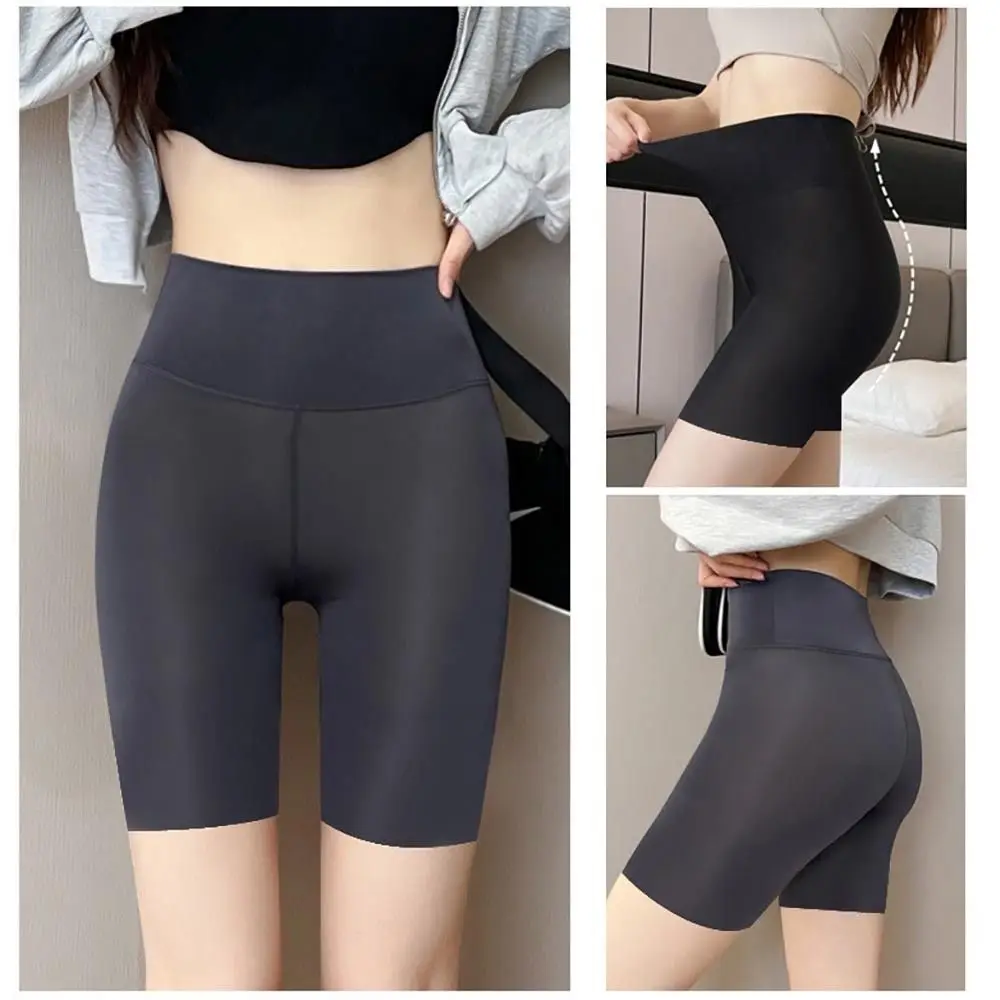 New Polyester Fibre Thin Five-cent Yoga Pants Elastic Slim Fit Push Up Shorts High Waist High Waist Yoga Pants Women