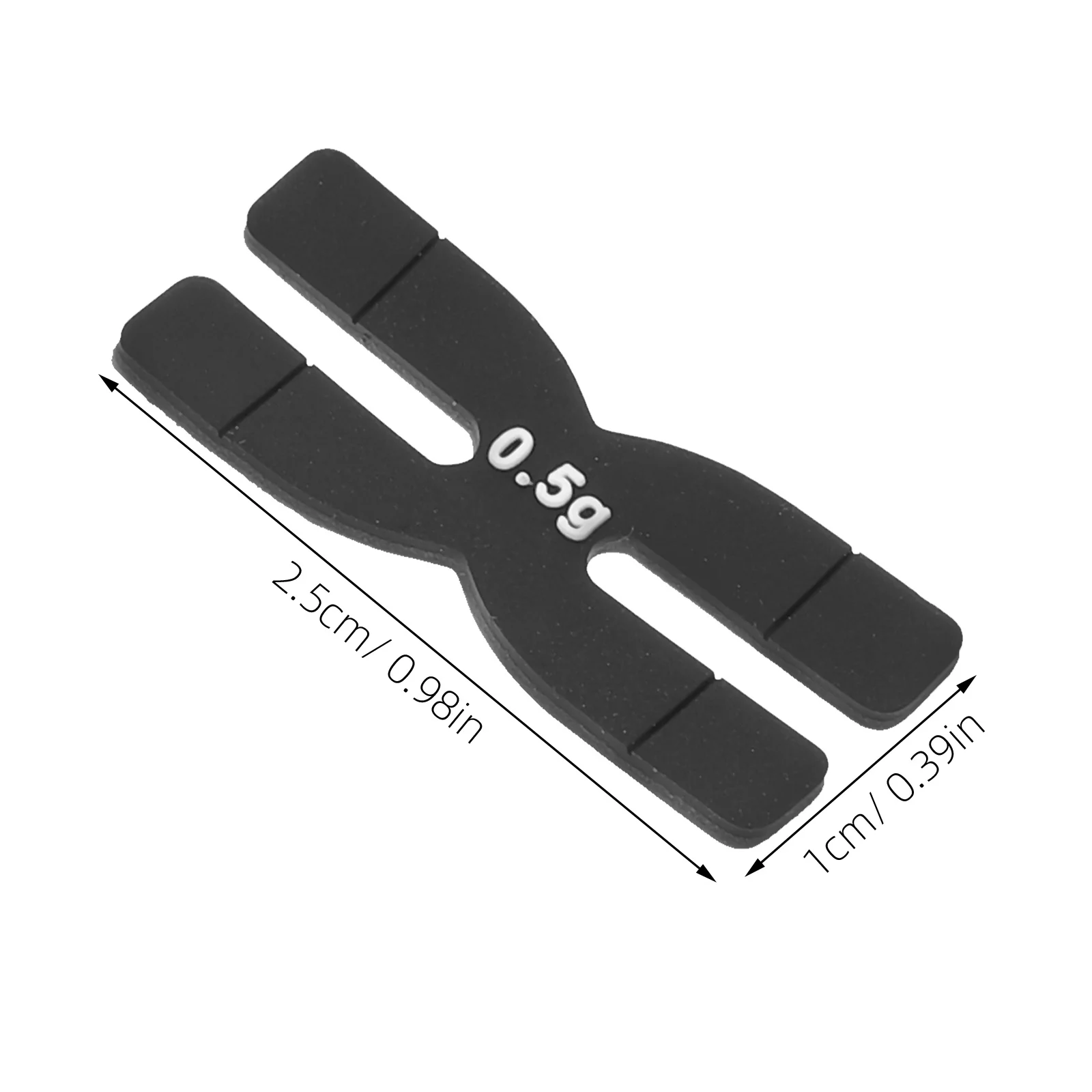 4 قطعة مضرب بدمنتون شرائط توازن الوزن سيليكون H-شكل إدراج أسود للتحكم الدقيق والاستقرار مضرب كرة الريشة #5