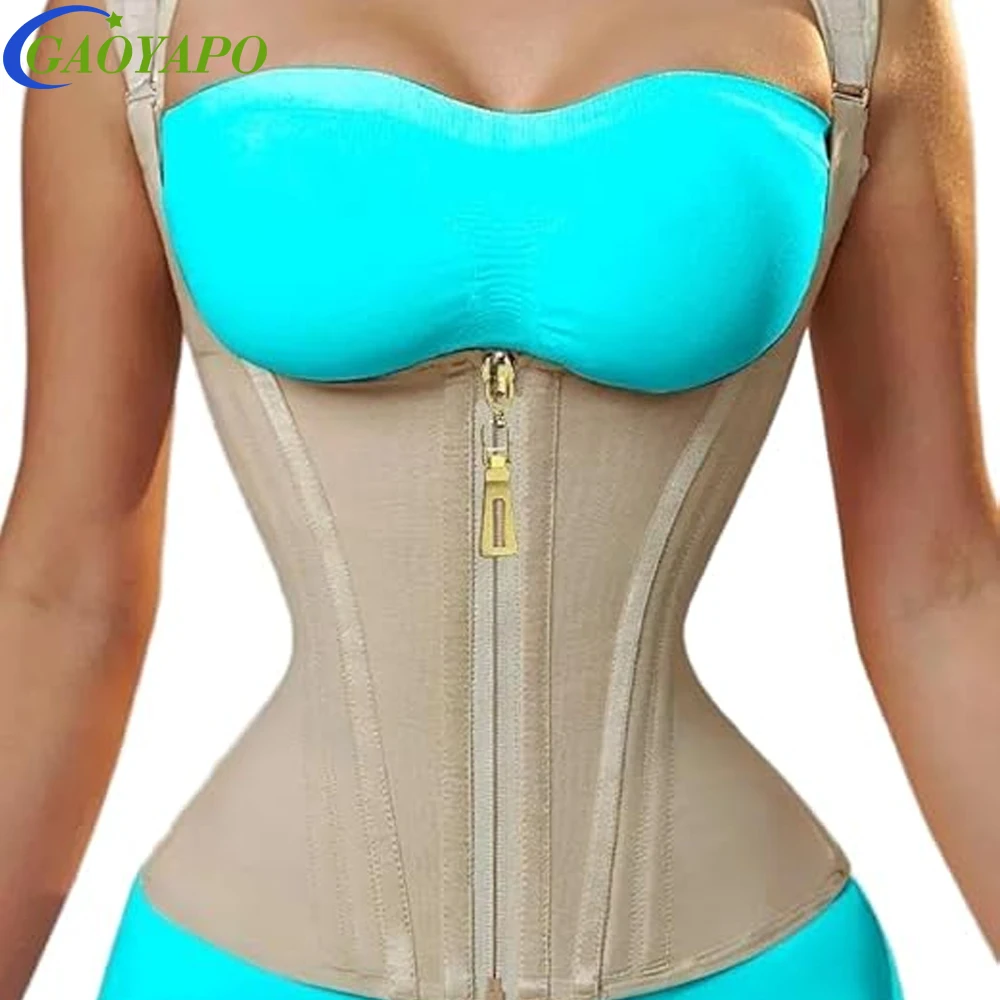 

GAOYAPO Waist Trainer for Women Tummy Control Workout Waist Cincher Corset Shapewear Postpartum Body Shaper with Zipper Hook