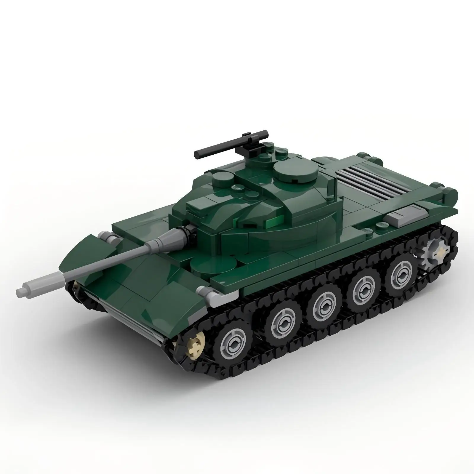 MOC Militär-Kriegs-62-Leichtpanzer-Baustein-Set, Kettenfahrzeug-Modell, DIY-Kinder-Puzzle-Montage-Spielzeug, Geburtstagsgeschenk für Jungen – Detail 1