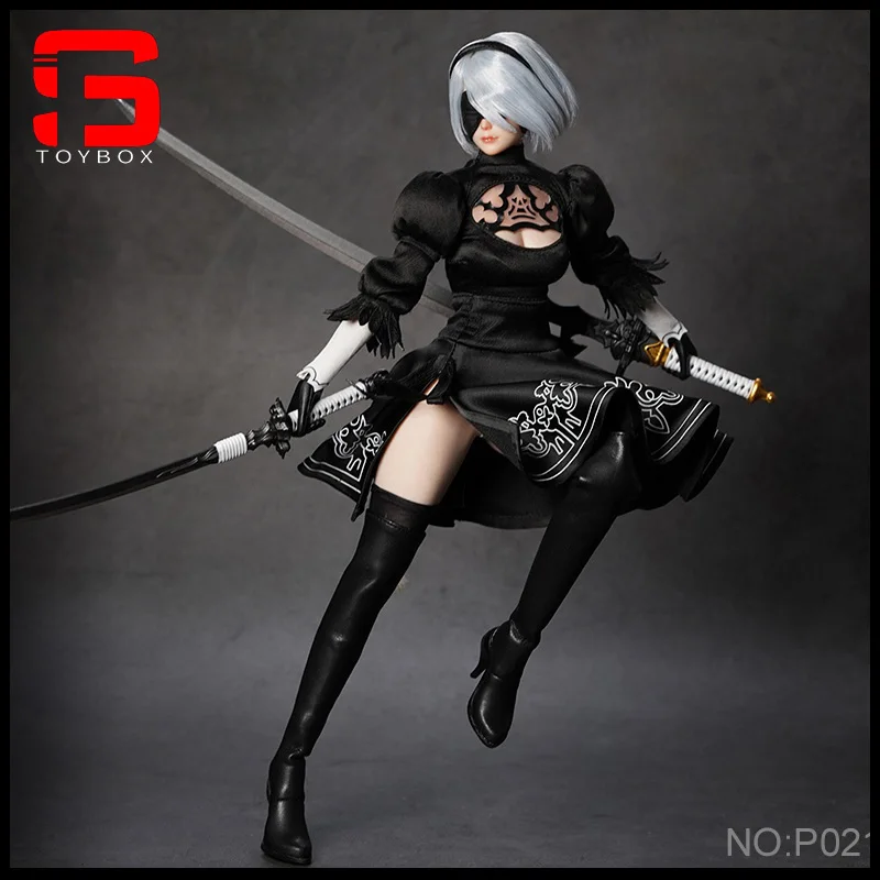 

【2024 Q3】PLAY TOY P021 1/6 2B Girl Action Figure with Moveable Eyeball 12'' Female Soldier Figurine Model Toy for Collection